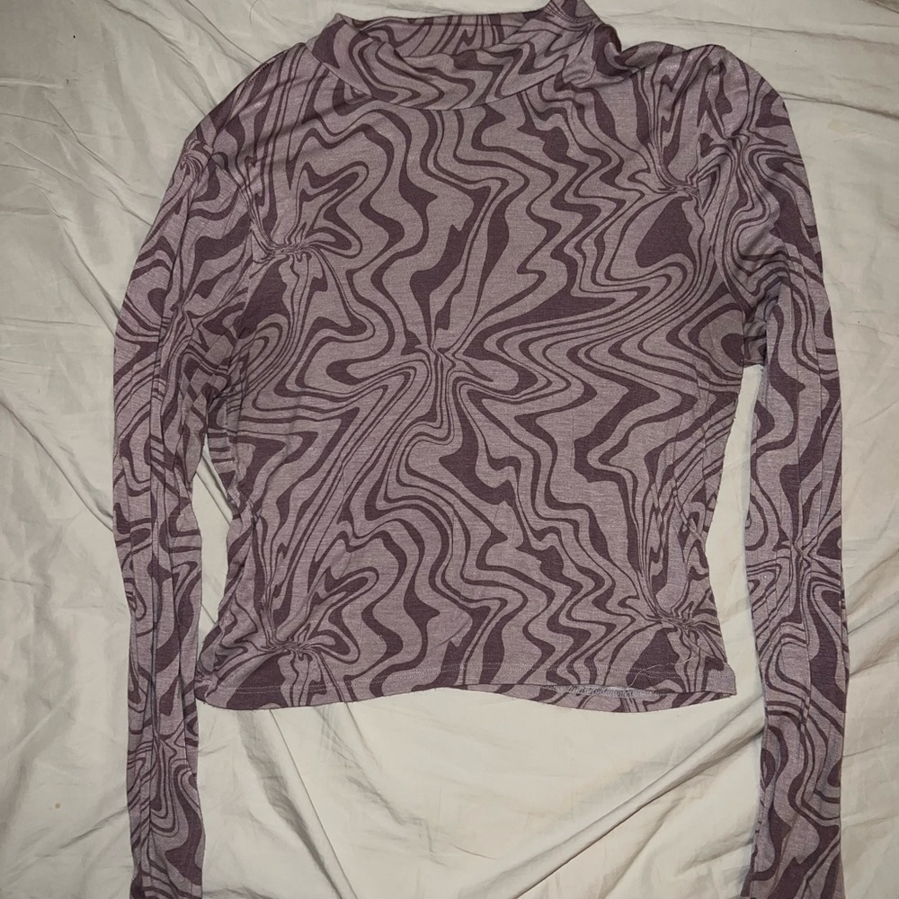 Purple Swirly print long sleeve